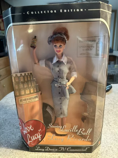 I Love Lucy Barbie Doll Ricardo Lucille Ball Vitameatavegamin Collector Edition