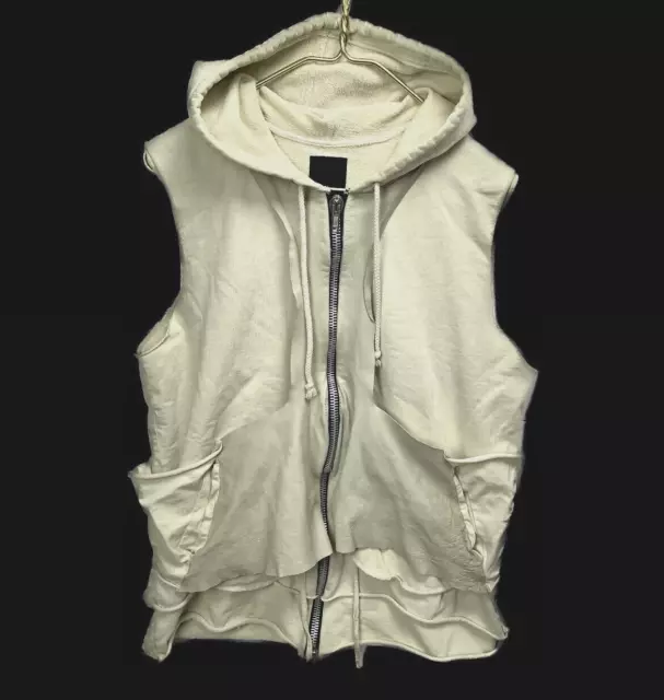 SLAB BY RICK OWENS Size Medium HOODIE Vest Layered Bondage Pearl Vintage