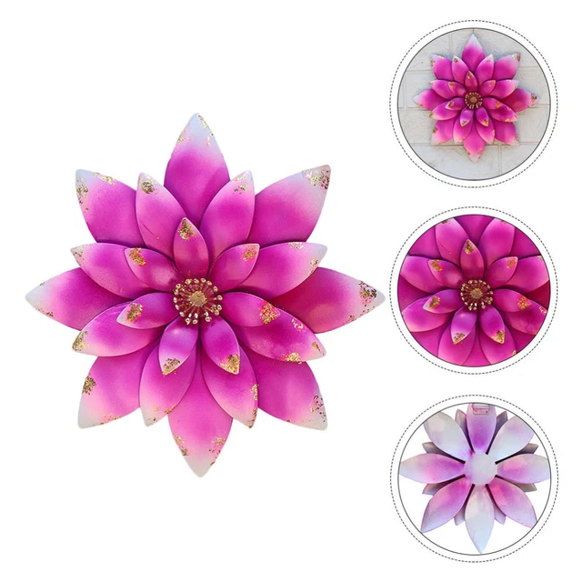 Blumenskulptur Aus Keramik Dekorative Wandmontage Pflanze Metall