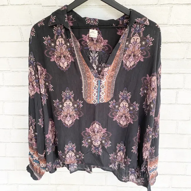 Oneill Floral Top Size Small Loose Fitting Oversized