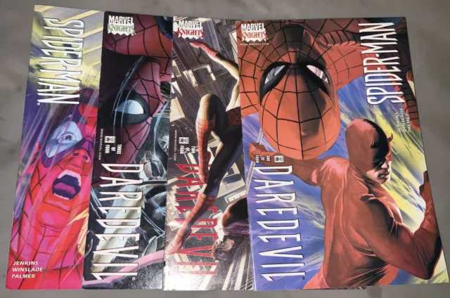 2001 Marvel Knights Comics ‘Daredevil/Spider-Man’ #1 to #4 Complete Set