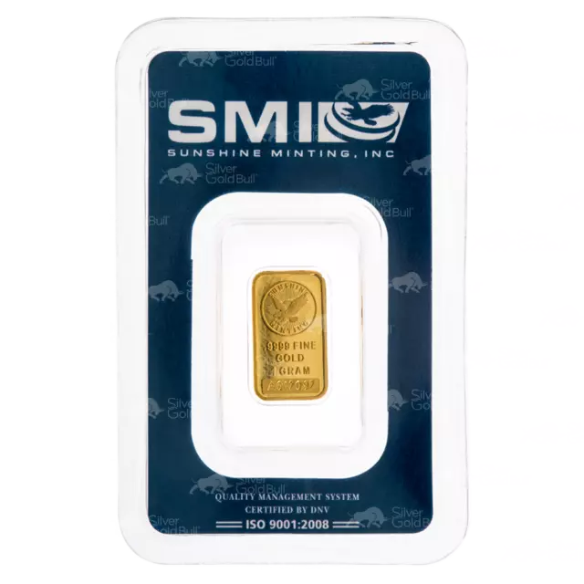 1 gram Gold Bar | Sunshine Minting
