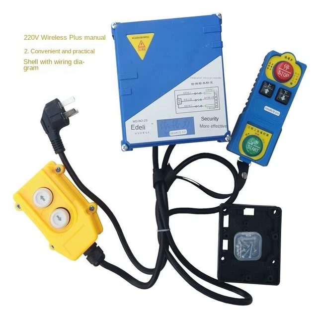 MICRO ELECTRIC HOIST Remote Control 220V Power Hoist Up Down Left Right ...