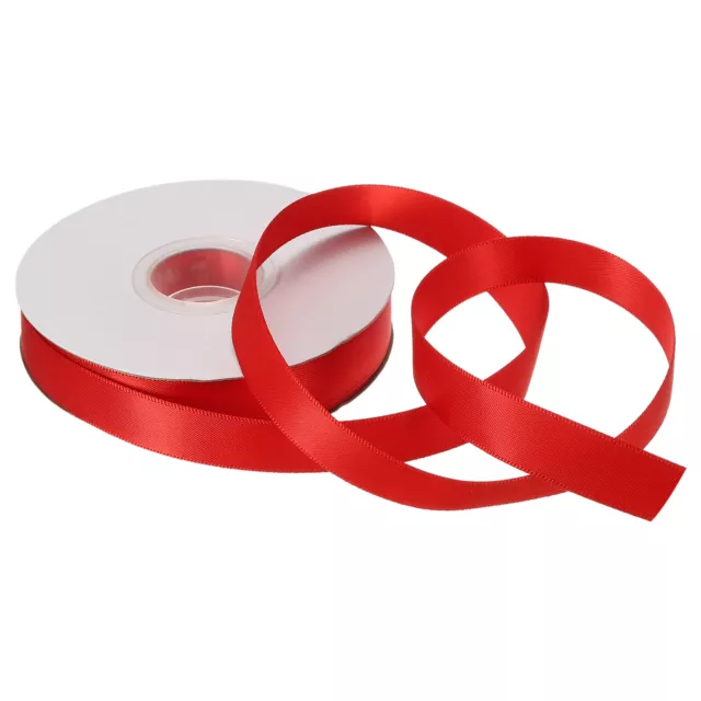 5/8" 50 Yard Satin Ribbon Grosgrain Wedding Bouquet Ribbon Red