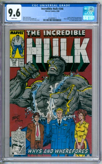 Incredible Hulk 346 CGC Graded 9.6 NM+ Mcfarlane Marvel Comics 1988