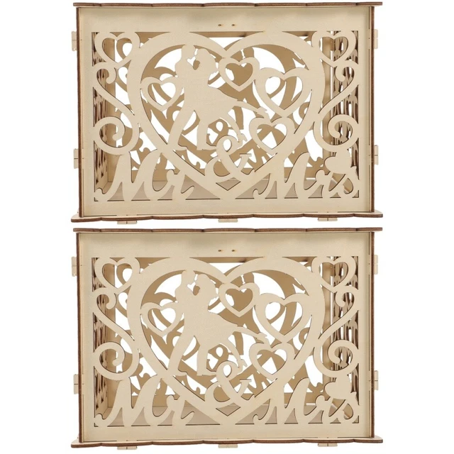 2x Card Keepsake Box Keepsake Wedding Busta Box per Conservazione