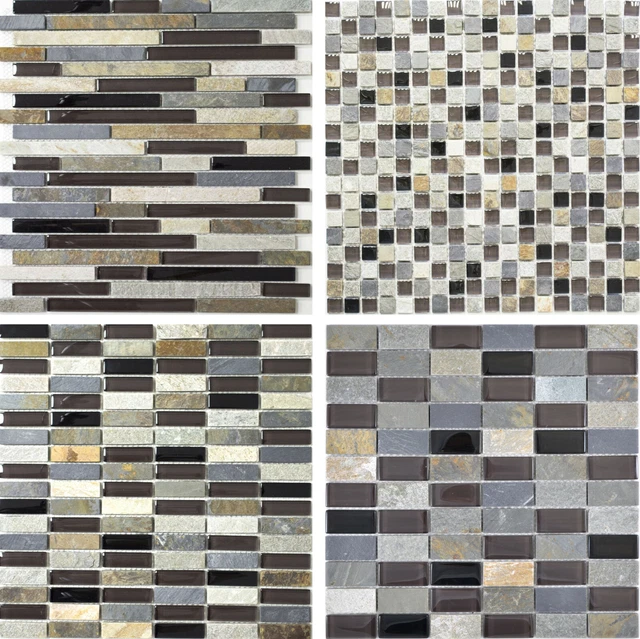 Tappetino Mosaico In Pietra Naturale Autoadesivo - Per Pareti E Cucine, 275x300 Mm - Foto 13