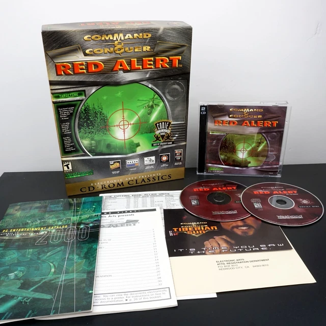 Red Alert Cd COMMAND & CONQUER Red Alert Windows 95 CD-ROM Big Box PC Complete CIB ...