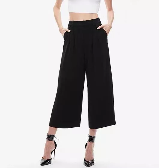 Alice + Olivia Polyester Suit Pants Straight Wide Leg Pants for Women