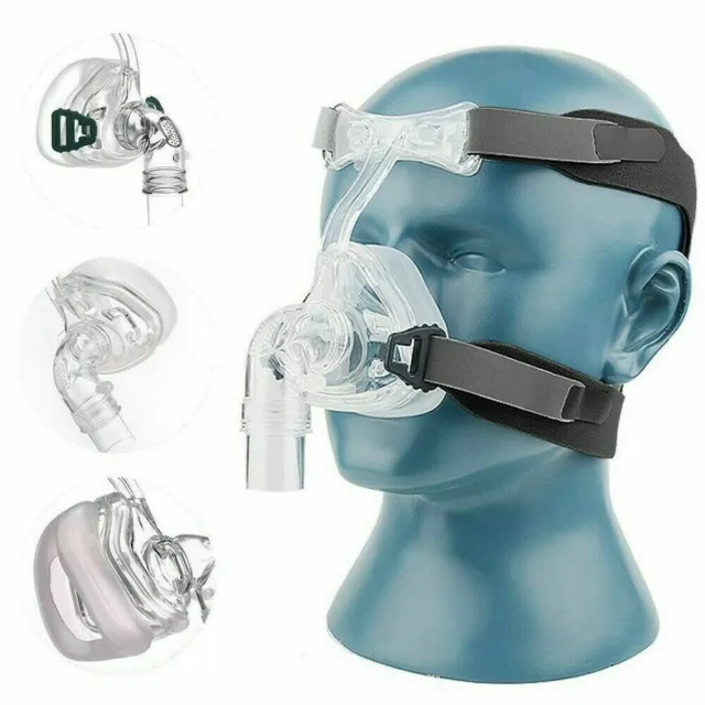 CPAP Nasenmaske Vollgesichts NM2 Nase Schlafapnoemaske Atemmaske + Kopfbedeckung