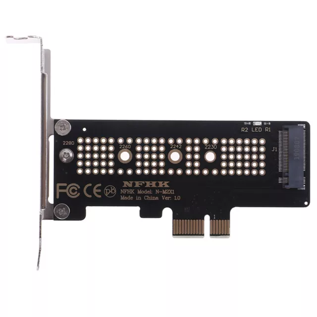 NVME PCIE M.2 NGFF SSD à PCIe X1 Adapter Card PCIe X1 à M.2 Carte avec support