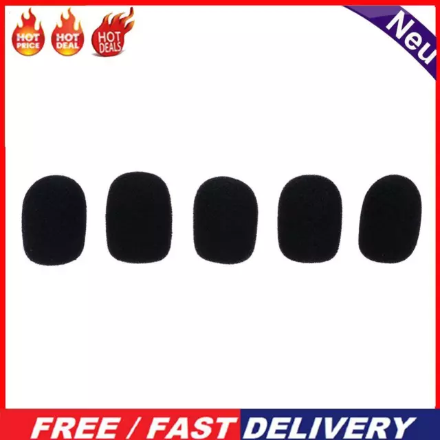 100pcs Soft Elastic Sponge Microphone Head Cover for Headset Collar Mic