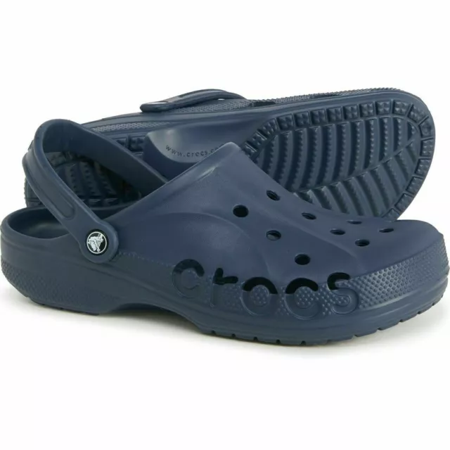 Crocs Baya Navy Blue Clogs Slip On Slide Shoes Sandals Size (MENS 8) (WOMENS 10)