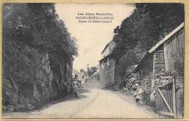 61 - CPA SAINT-CÉNERI-LE-GÉREI - Route de Saint-Léonard - Alpes Mancelles