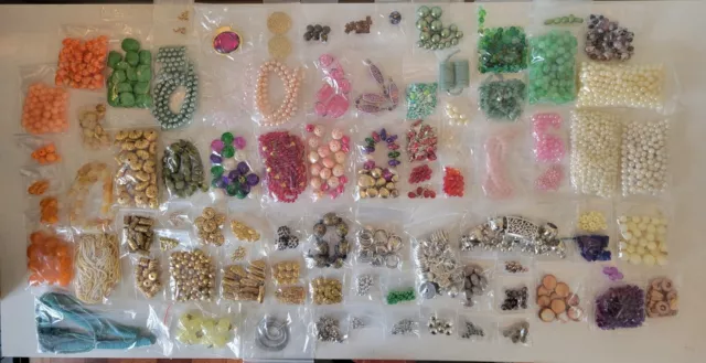 Amazing Large Lot Of Arts & Crafts Fashion Jewelry Beads & Accessories Over 5 LB