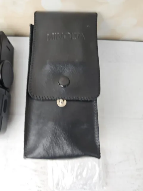 Minolta Auto 320x Shoe Mount Electroflash For Konica Minolta Film Camera W/Case 2