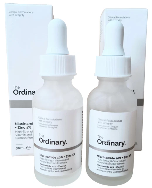 THE ORDINARY NIACINAMIDE 10 Zinc 1 1 Fl Oz 2 Bottles 25 45 