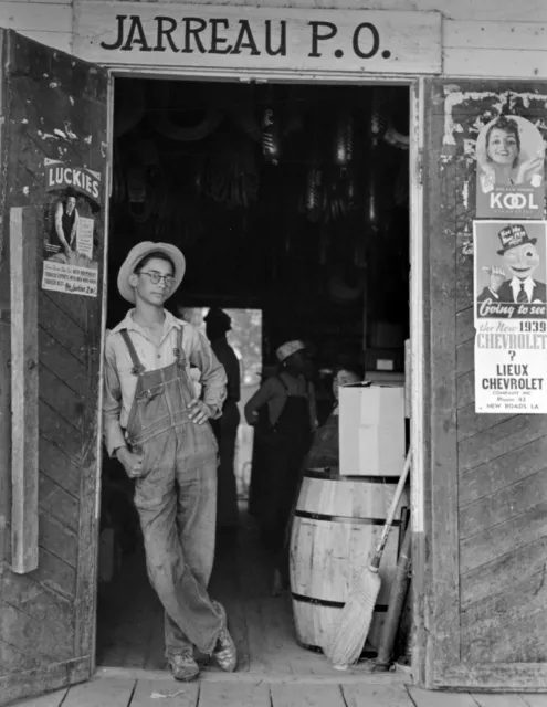 1938 Post Office Jarreau Louisiana Vintage Old Photo 8.5" x 11" Reprint