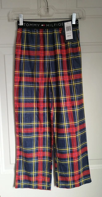 Tommy Hilfiger Boy's Plaid Lounge Pants, Size M (8/10)