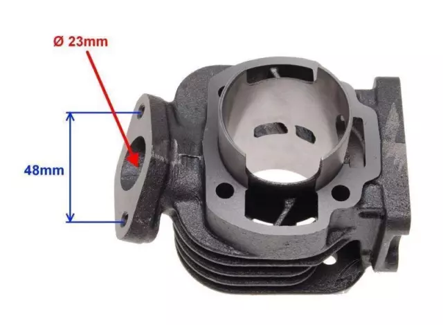 Cylindre kit 70ccm 47mm pour MBK Sorriso Stunt Stunt Naked Target 50 AC 3