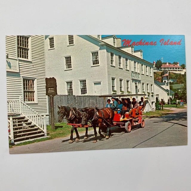 Postcard John Jacob Astor's Fur Company Mackinac Island Michigan B711F