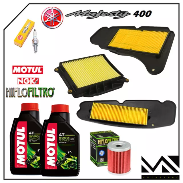 Kit Tagliando Yamaha Majesty 400 2007 2008 2009 Olio Motul Filtri Yp400 Yp