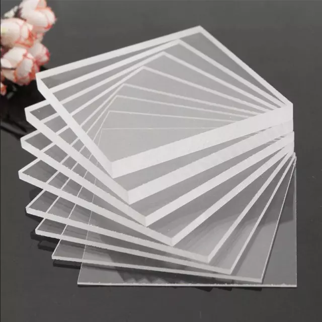 2/3/4/5/6/8/10mm Thick Clear Acrylic Sheet Plastic Panel Cut Multi Size
