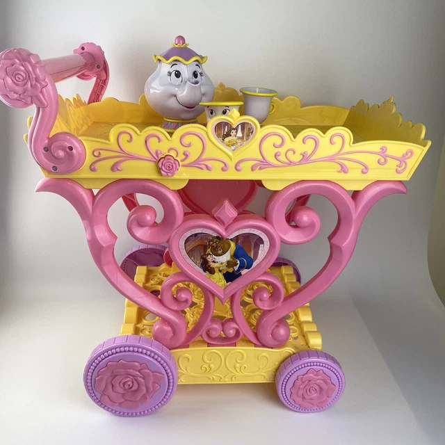 DISNEY BELLE'S Tea Cart play trolly Beauty and the Beast Mrs Potts chip