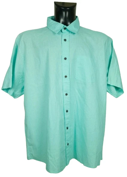 Chemise manches courtes Creeks bleu homme La Halle