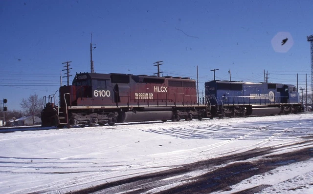HLCX 353 RAILROAD Train Locomotive CHICAGO Original 1997 Photo Slide £3 ...