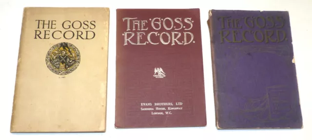 THE GOSS RECORD crested china 6th 8th & 9th editions ORIGINALS