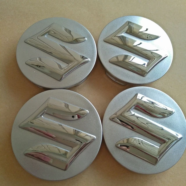 SUZUKI SILVER WHEEL Centre Caps rim cap hub cap hub cover 4 x 58mm £6.
