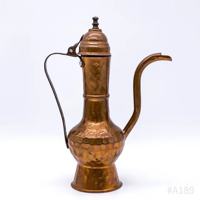 Orientalische Kupfer Teekanne Kanne mit Deckel & Henkel Handarbeit - 24,5cm Höhe 3