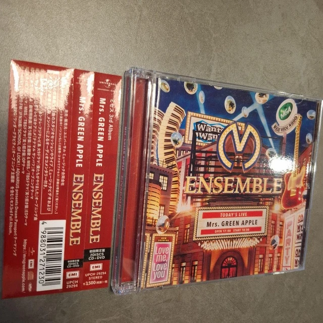 MRS. GREEN APPLE Ensemble Limited Edition CD DVD, Used, First