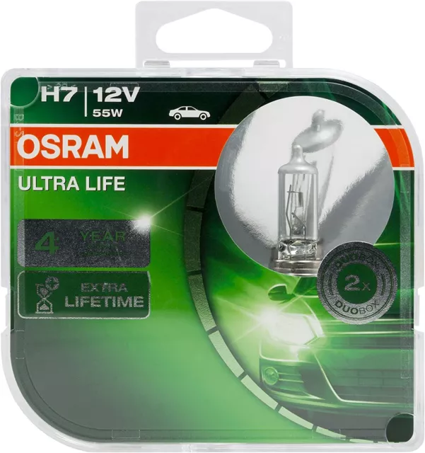 Kit 2 Lampadine Osram H7 12V Ultra Life Lunga Durata Long Life