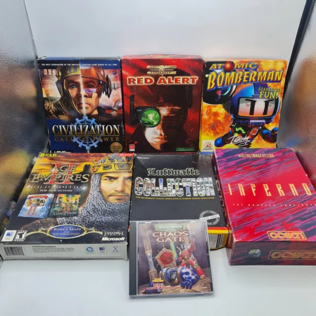 PC CD-ROM Big Box Game Bundle x7 games some incomplete see description