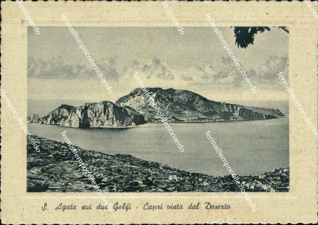 n808 cartolina s.agata sui due golfi provincia di napoli