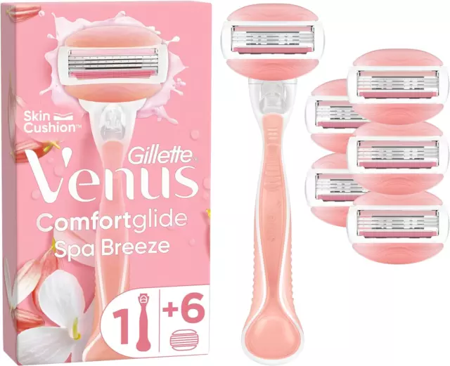 Gillette Venus Comfortglide RASOIO DONNA,1 Manico E 6 LAMETTE DONNA (Da 3 Lame)