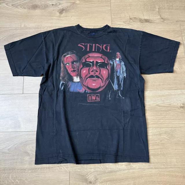 WCW 1998 Vintage Sting NWO Red Face Tee Wrestling T-Shirt Sz XL