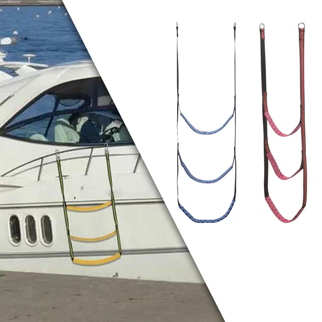 BOAT ROPE LADDER with Hooks Boarding Ladder Swim Ladder Fishing Rope