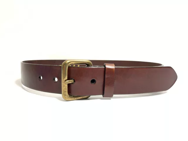 Express Women's Belt Brown Small Leather Jeans Dress Belt Gold Buckle Ladies