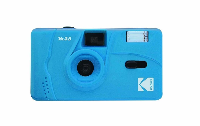 Cámara de película Kodak M35 azul ceruleo analógico Kleinb
