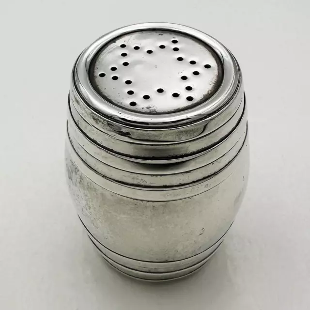 NOVITÀ BARILE PEPPERPOT ARGENTO STERLING VITTORIANO 1900 Saunders & Shepherd