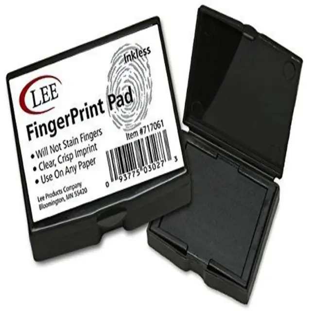 Lee Inkless FingerPrint Pad (S03027),Black,0.5" x 2.3" x 1.8"