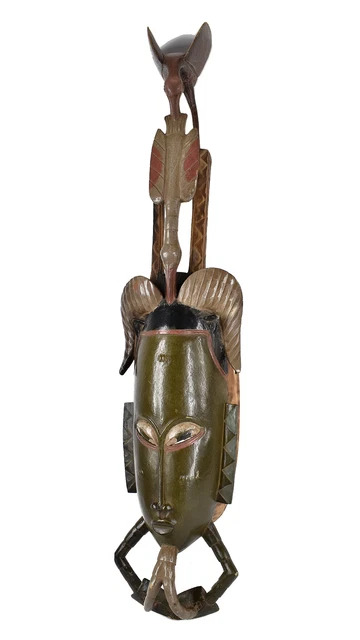 Guro Yaure Portrait Mask Birds Cote d'Ivoire African Art