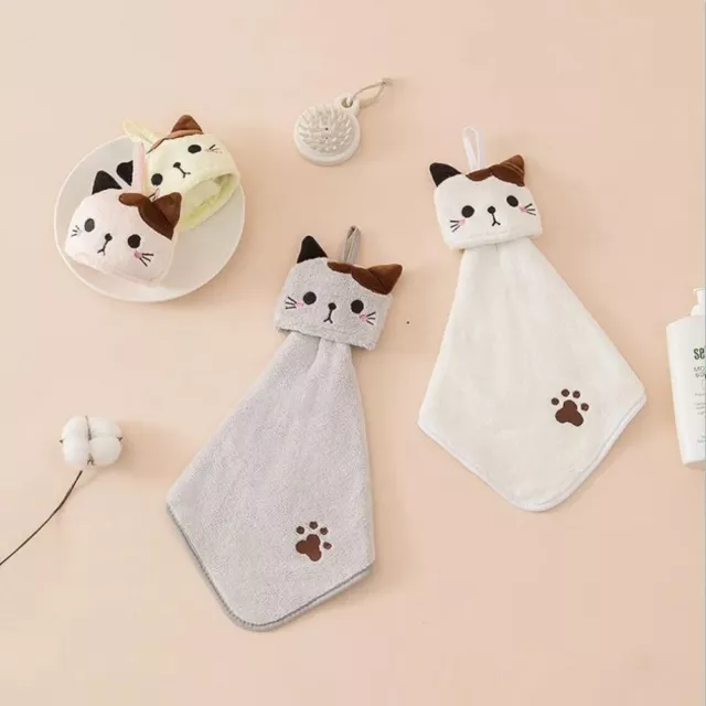 Cat Shaped Cleaning Towel Thicker Rag Creative Hand Towel  Bathroom