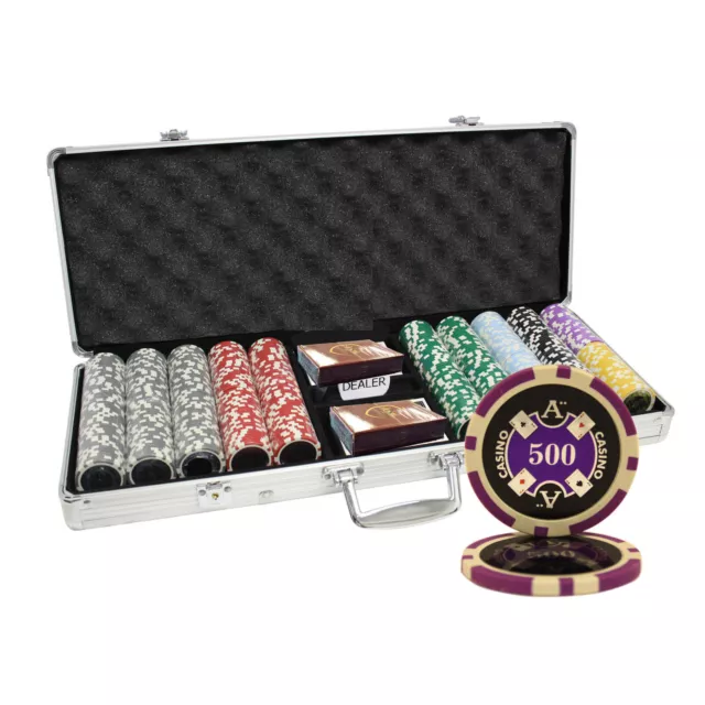 Mrc Poker 500Pc 14G Ace Casino Table Clay Poker Chips Set Custom Build
