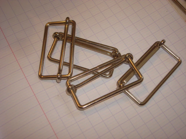 Boucle Ancienne Argentée à Dents De Serrage – Environ 5x3cm, Vintage, Pour Ceinture Ou Sac