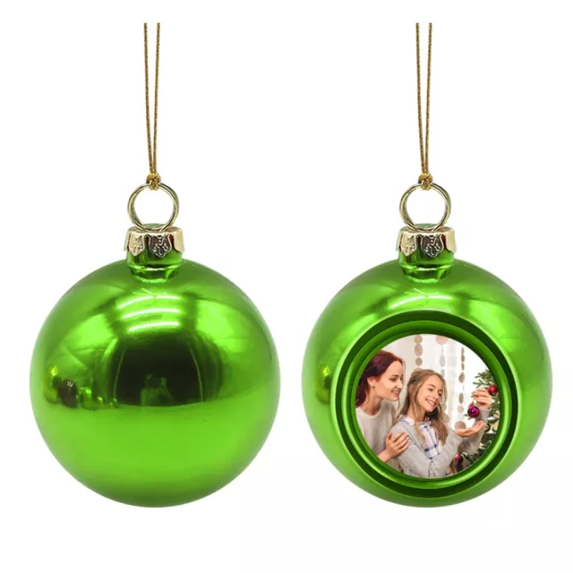 Sublimation Colourful Christmas Baubles Gift for Heat transfer printing 3