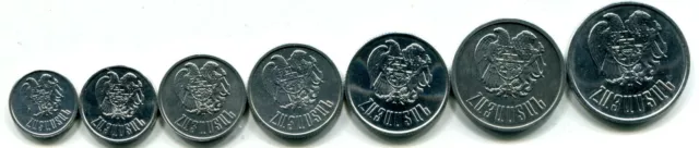 Armenia 1994 10, 20, 50 Luma & 1, 3, 5, 10 Drama, KM1-7 Uncirculated